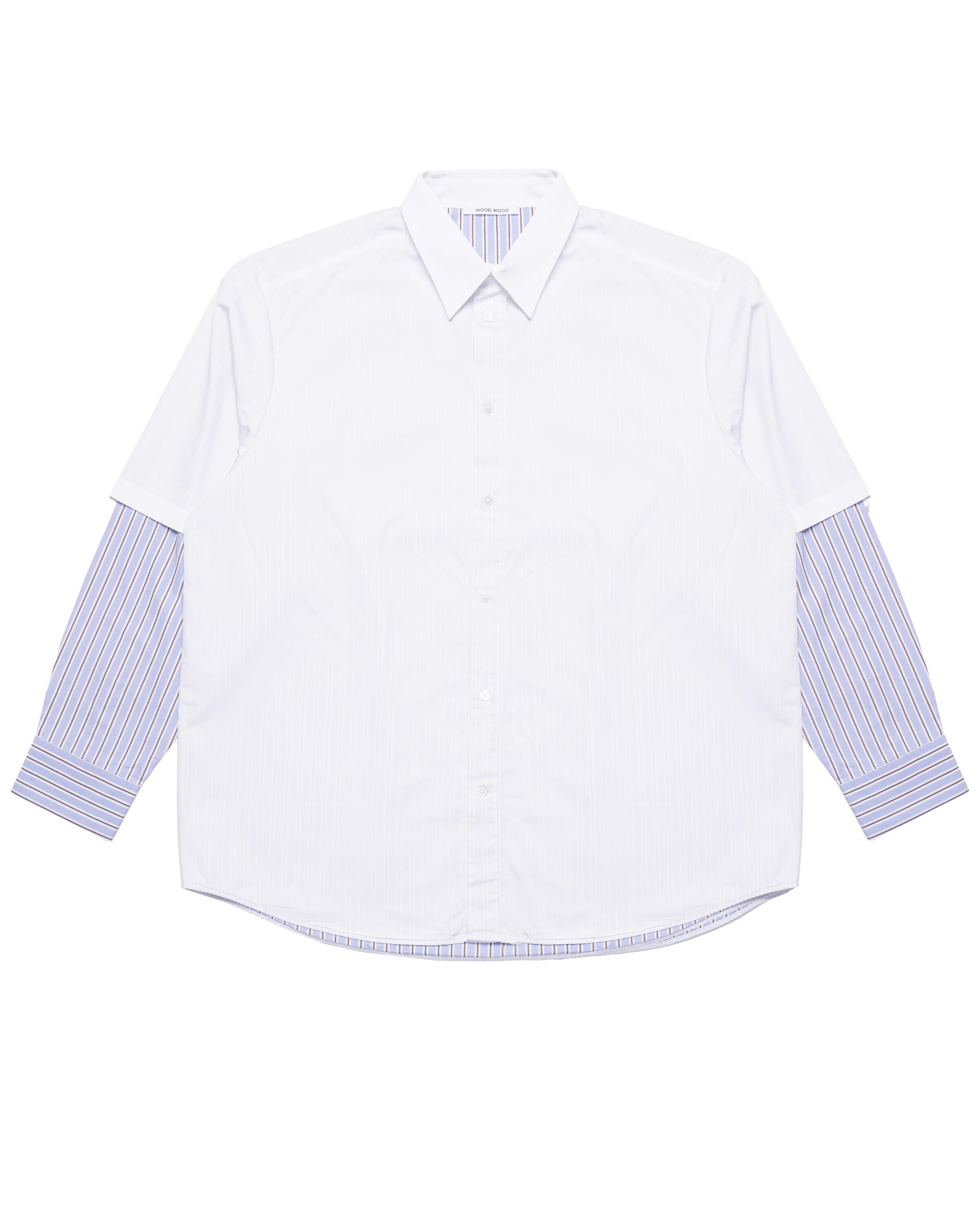 Wood Wood Dom DB Sleeve Stripe Shirt | 12345314-1226-7030 | AFEW STORE